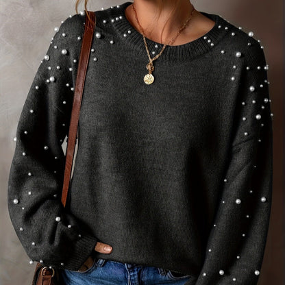 ☁️Soft Warmth, Fall & Winter Essential🧶 Women's Round Neck Pullover Sweater – Breathable & Skin-Friendly, Warm & Cozy | Perfect Autumn/Winter Knit ✨