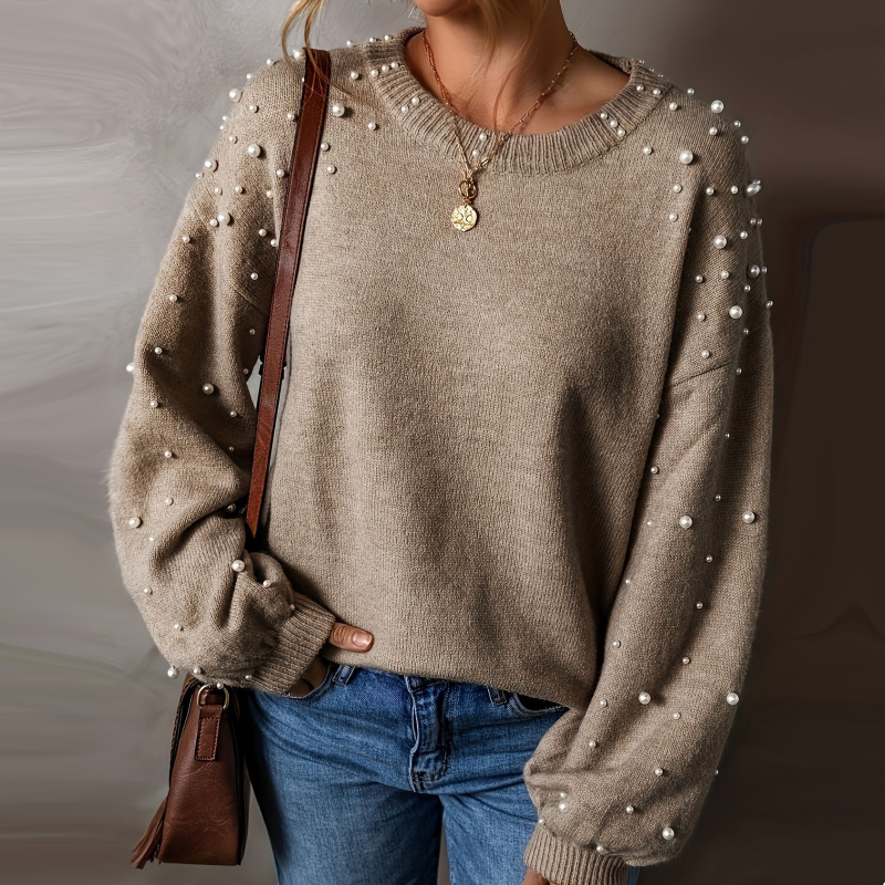 ☁️Soft Warmth, Fall & Winter Essential🧶 Women's Round Neck Pullover Sweater – Breathable & Skin-Friendly, Warm & Cozy | Perfect Autumn/Winter Knit ✨