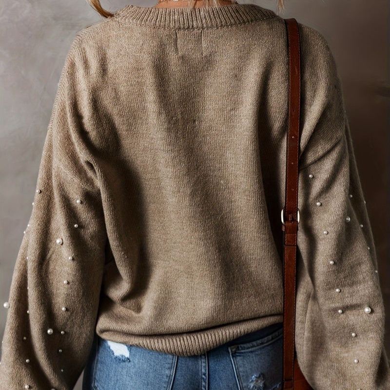 ☁️Soft Warmth, Fall & Winter Essential🧶 Women's Round Neck Pullover Sweater – Breathable & Skin-Friendly, Warm & Cozy | Perfect Autumn/Winter Knit ✨