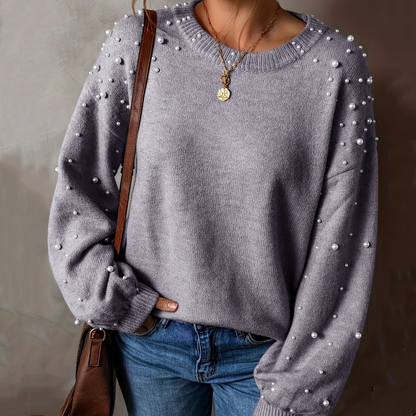 ☁️Soft Warmth, Fall & Winter Essential🧶 Women's Round Neck Pullover Sweater – Breathable & Skin-Friendly, Warm & Cozy | Perfect Autumn/Winter Knit ✨