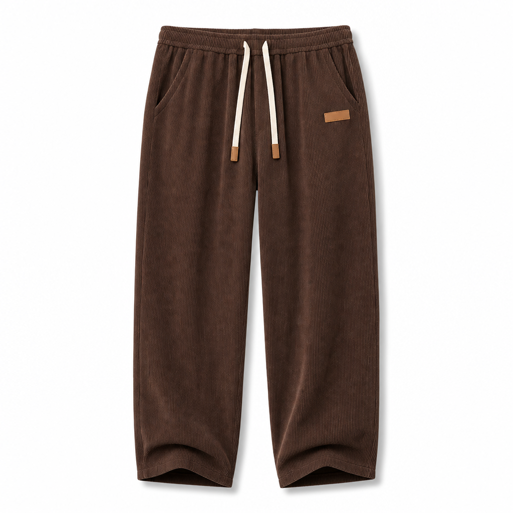 🧶Corduroy Texture, Cozy Warmth👖 Relaxed Wide-Leg Casual Pants – Ribbed Corduroy & Elegant Drape ✨