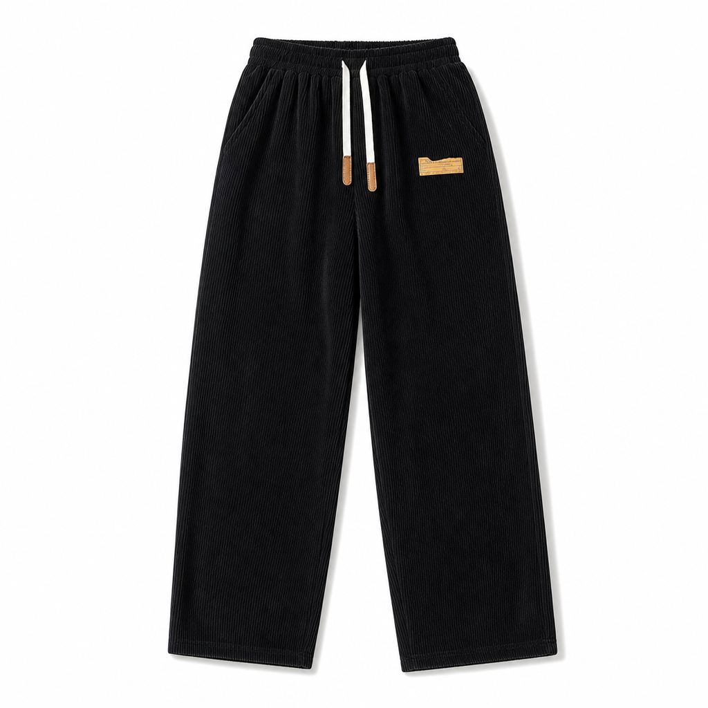🧶Corduroy Texture, Cozy Warmth👖 Relaxed Wide-Leg Casual Pants – Ribbed Corduroy & Elegant Drape ✨