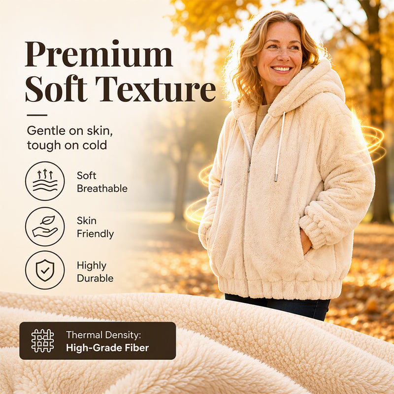 ☁️Soft & Skin-Friendly, Everyday Casual🧥 Women's Hooded Jacket – Comfortable Fabric & Relaxed Fit ✨