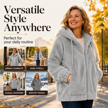 ☁️Soft & Skin-Friendly, Everyday Casual🧥 Women's Hooded Jacket – Comfortable Fabric & Relaxed Fit ✨