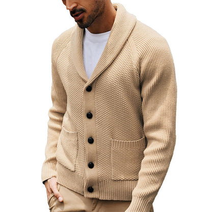 🧥Classic Shawl Collar, Elegant Casual🧶 Men's Casual Shawl Collar Sweater Cardigan – Classic Fit & Soft Knit ✨