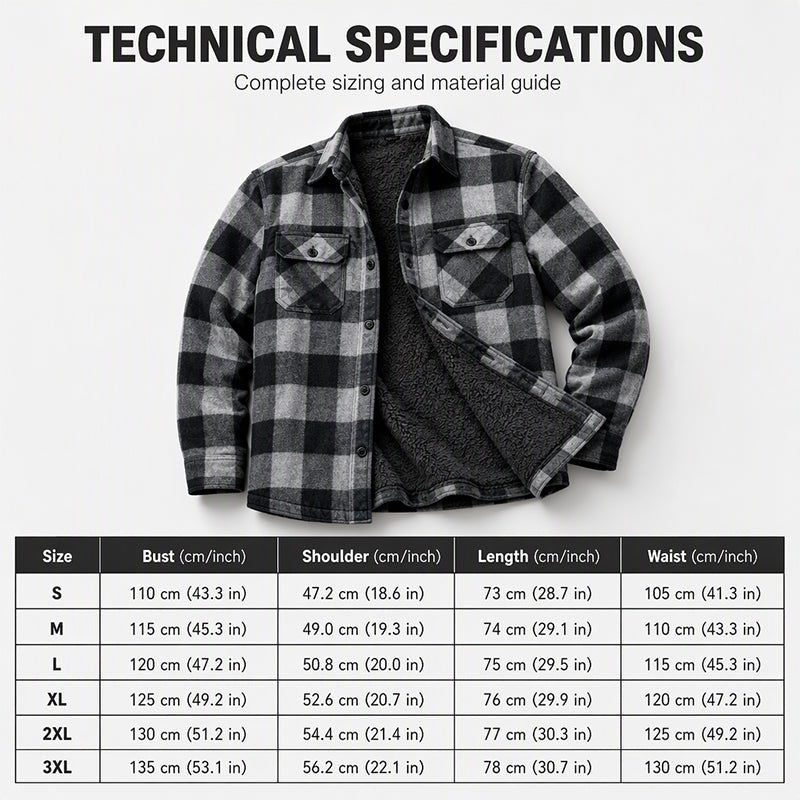 🧥 Men's Flannel Plaid Shirt Jacket – Vintage & Durable, Outdoor Style ✨