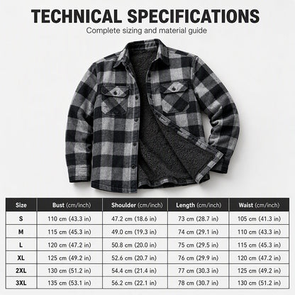 🧥 Men's Flannel Plaid Shirt Jacket – Vintage & Durable, Outdoor Style ✨