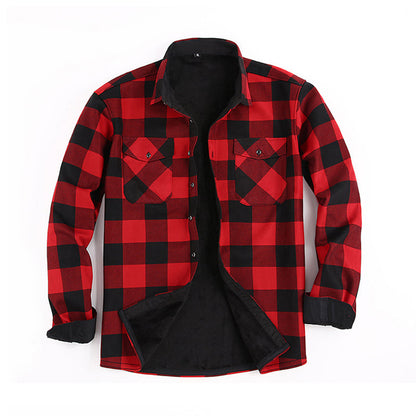 🧥 Men's Flannel Plaid Shirt Jacket – Vintage & Durable, Outdoor Style ✨