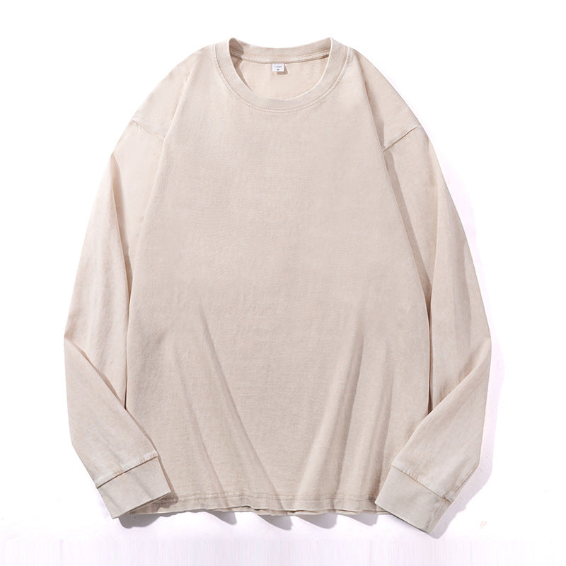 ✨Vintage Wash, Street Distressed👕 Vintage Washed Long Sleeve T-Shirt – Weathered Aesthetic, Unique Statement ✨