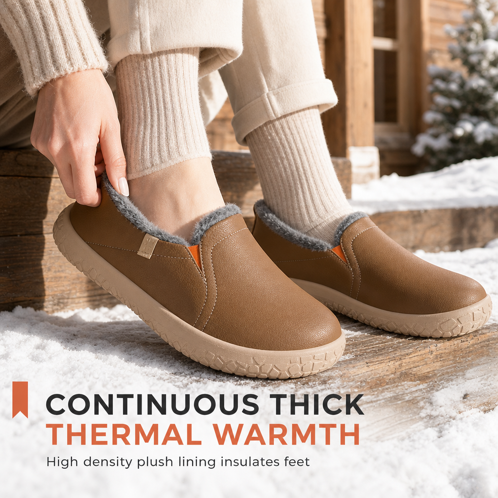 👢 Women's Winter Warm Loafers – Hidden Lift & Non-Slip Sole | Easy On/Off, Comfortable & Stylish ✨