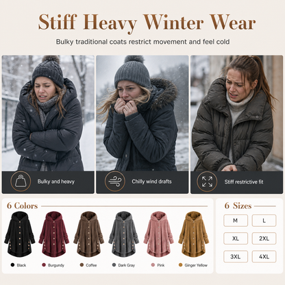 🌸Loose Plus-Size, Durable & Versatile🧥 Women's Fleece Hooded Coat – M-4XL & Six Colors | Comfortable & Long-Lasting, Easy to Style ✨