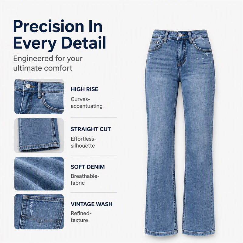 👖Casual & Versatile, Everyday Comfort✨ Women's Casual Stretchy High-Waisted Jeans – Versatile Design & Stretch Fabric | Effortless Everyday Comfort ✨