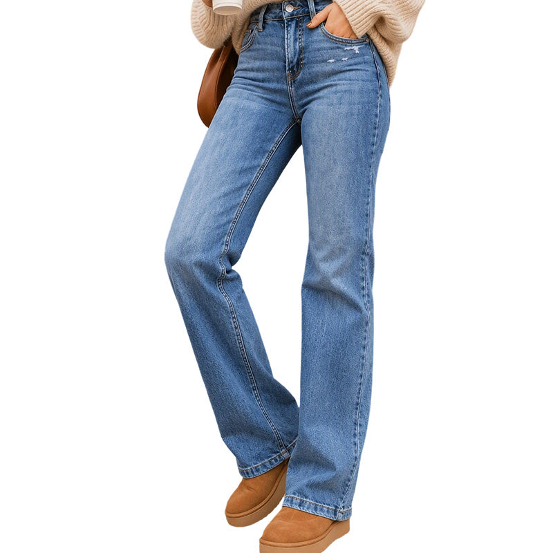 👖Casual & Versatile, Everyday Comfort✨ Women's Casual Stretchy High-Waisted Jeans – Versatile Design & Stretch Fabric | Effortless Everyday Comfort ✨