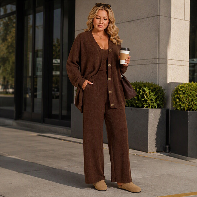🍂 Women's 3-Piece Knit Set – Multiple Colors, Easy to Style ✨