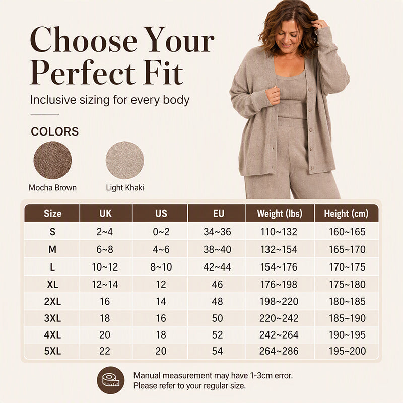 🍂 Women's 3-Piece Knit Set – Multiple Colors, Easy to Style ✨