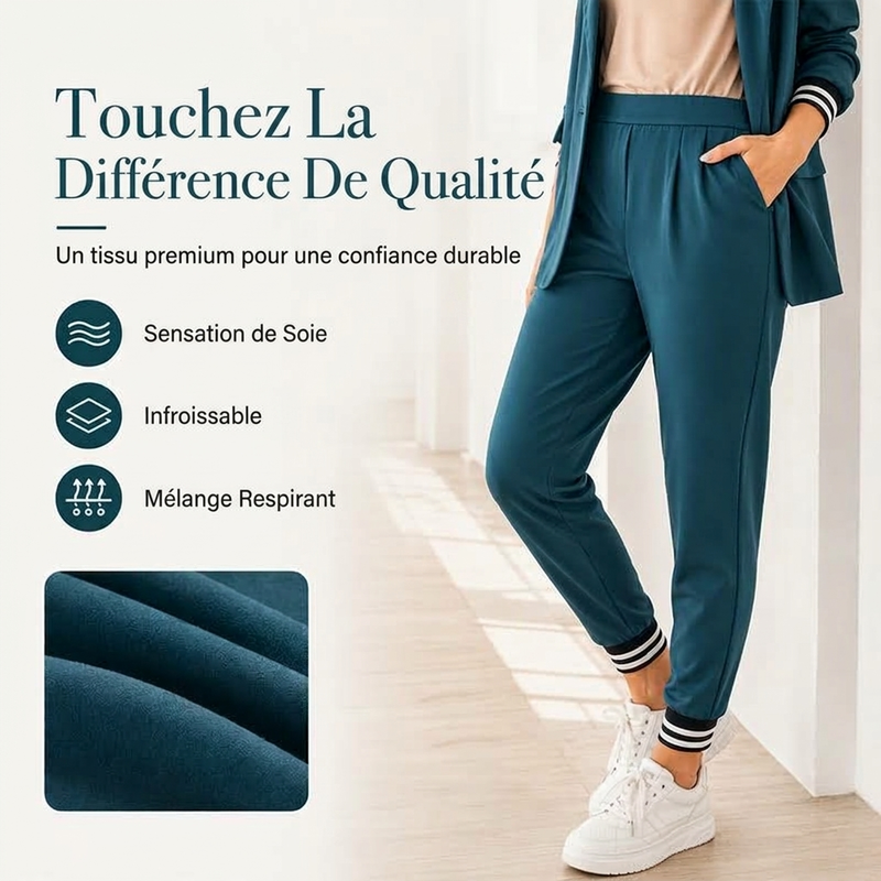 Women's open-front blazer and trousers set