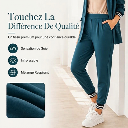 Women's open-front blazer and trousers set