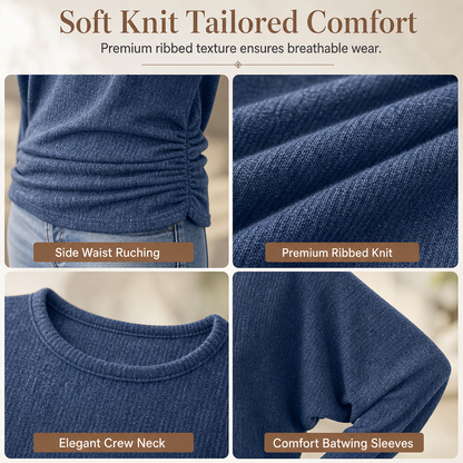 🧶Soft Knit, Multi-Color Versatile🍂 Women's Crewneck Knit Sweater – Stretch & Shape-Retaining, Six Autumn Shades | Easy to Pair with Denim, Boots & Skirts ✨