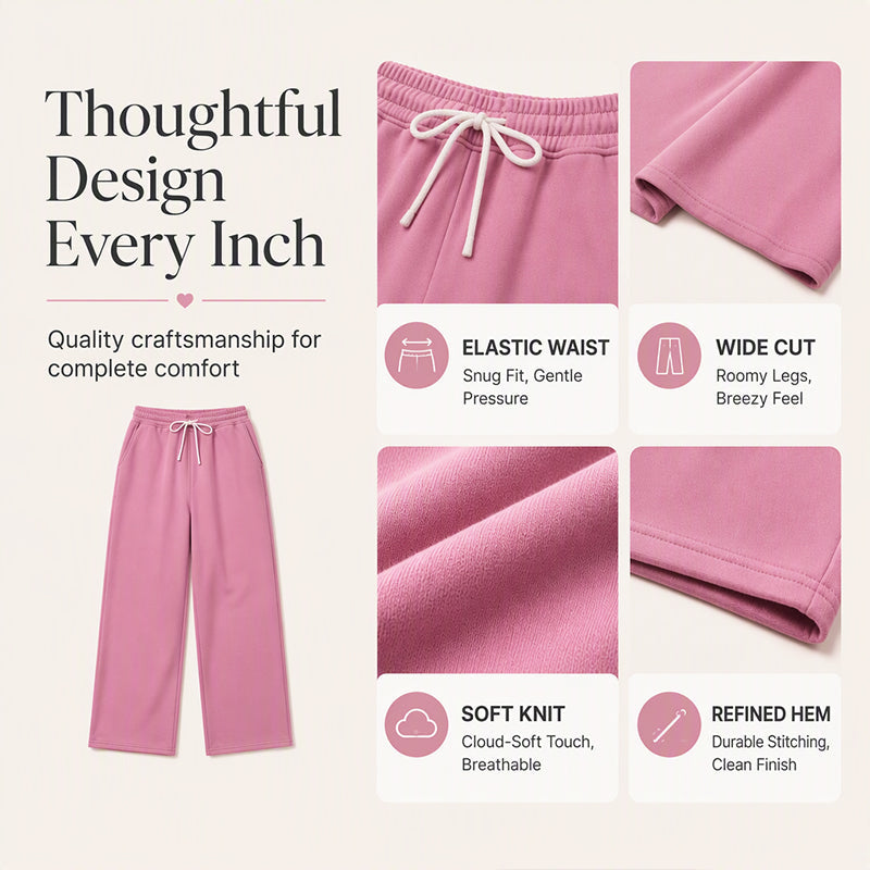👖 Women's High-Waisted Wide-Leg Sweatpants – Draping Fabric & High Waist | Easy to Style, Fashionable & Chic ✨