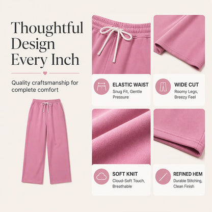 👖 Women's High-Waisted Wide-Leg Sweatpants – Draping Fabric & High Waist | Easy to Style, Fashionable & Chic ✨