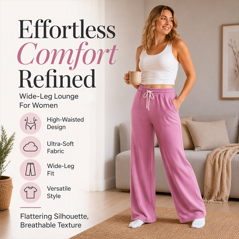 👖 Women's High-Waisted Wide-Leg Sweatpants – Draping Fabric & High Waist | Easy to Style, Fashionable & Chic ✨