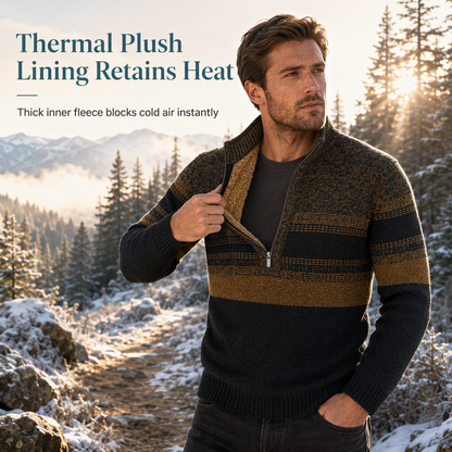 🧢Hooded & Versatile, Modern Fit👕 Men's Hooded Fleece Plaid Sweater – Classic Hood & Modern Cut | Comfortable Movement, Everyday Style ✨
