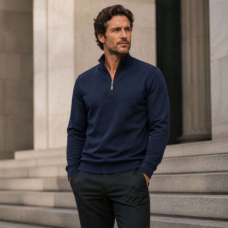 🧥 Men's Warm-Lined Ribbed Sweatshirt – Soft & Cozy, Fall & Winter Warmth ✨