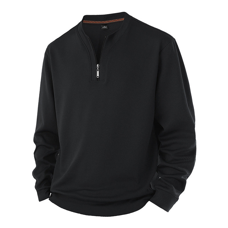 🧥 Men's Warm-Lined Ribbed Sweatshirt – Soft & Cozy, Fall & Winter Warmth ✨