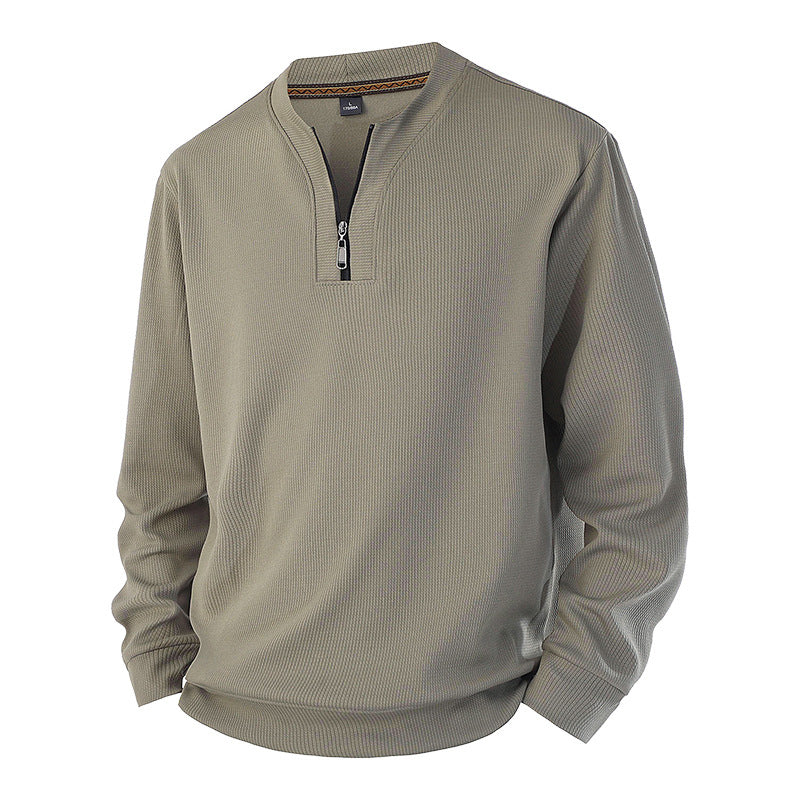 🧥 Men's Warm-Lined Ribbed Sweatshirt – Soft & Cozy, Fall & Winter Warmth ✨