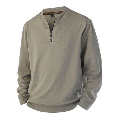 🧥 Men's Warm-Lined Ribbed Sweatshirt – Soft & Cozy, Fall & Winter Warmth ✨