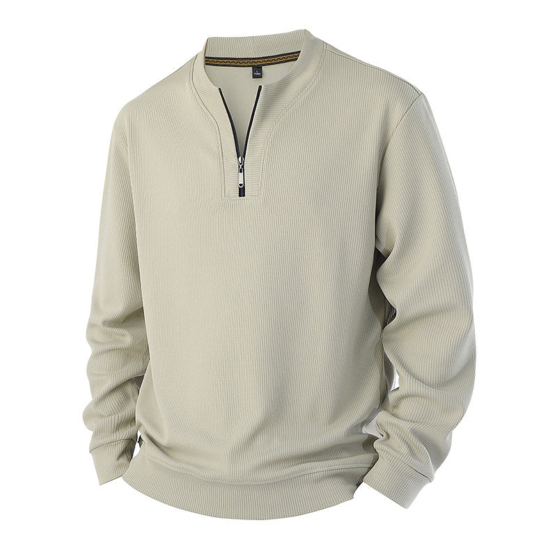 🧥 Men's Warm-Lined Ribbed Sweatshirt – Soft & Cozy, Fall & Winter Warmth ✨