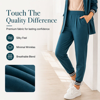 👖 Women's Open Front Blazer & Pants Set – Soft & Skin-Friendly, Free Movement ✨