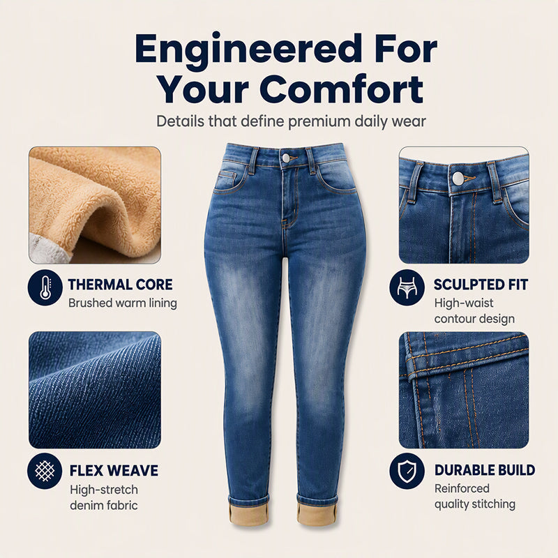 👖Casual & Versatile, Everyday Comfort✨ Women's Casual Stretchy High-Waisted Jeans – Versatile Design & Stretch Fabric ✨