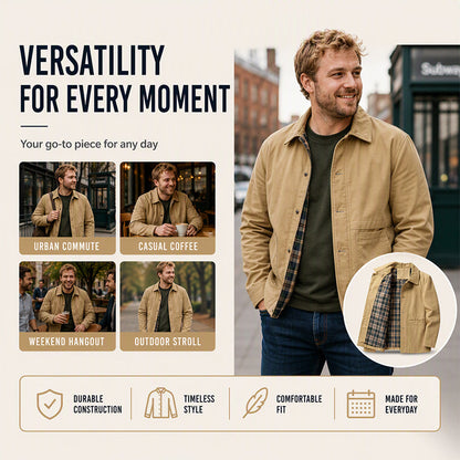 👔Casual Lapel, Versatile & Comfortable🧥 Men's Casual Lapel Jacket – Soft Fabric, Everyday Style ✨