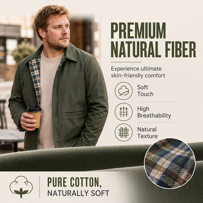 👔Casual Lapel, Versatile & Comfortable🧥 Men's Casual Lapel Jacket – Soft Fabric, Everyday Style ✨