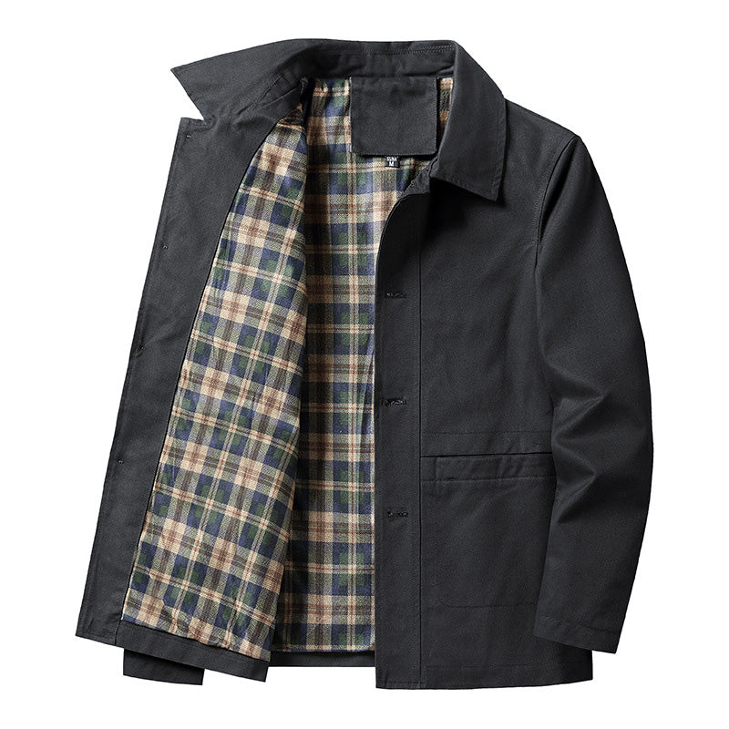 👔Casual Lapel, Versatile & Comfortable🧥 Men's Casual Lapel Jacket – Soft Fabric, Everyday Style ✨