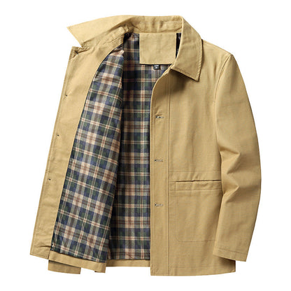 👔Casual Lapel, Versatile & Comfortable🧥 Men's Casual Lapel Jacket – Soft Fabric, Everyday Style ✨
