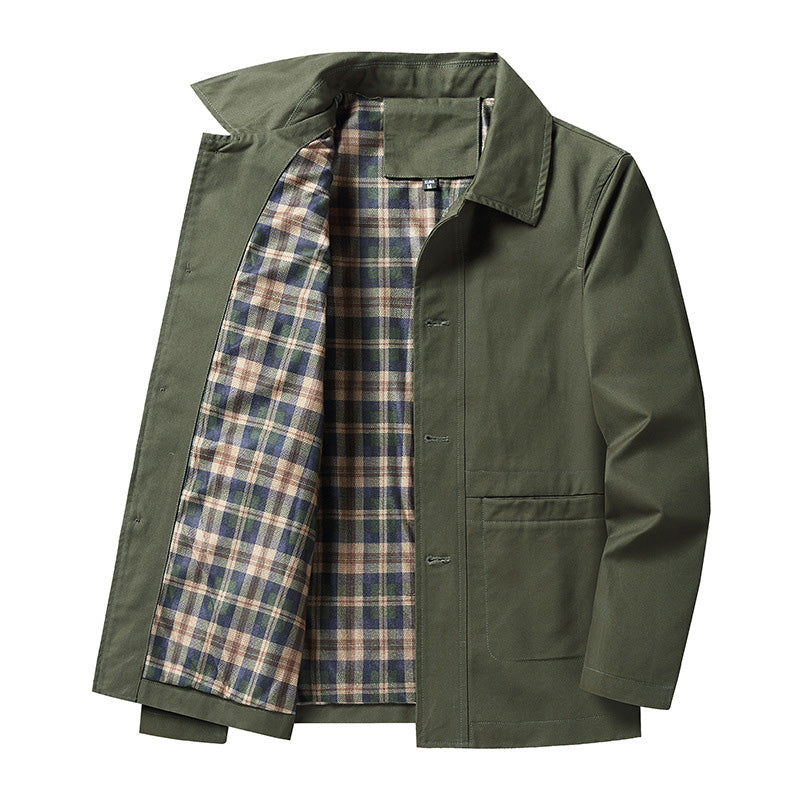 👔Casual Lapel, Versatile & Comfortable🧥 Men's Casual Lapel Jacket – Soft Fabric, Everyday Style ✨