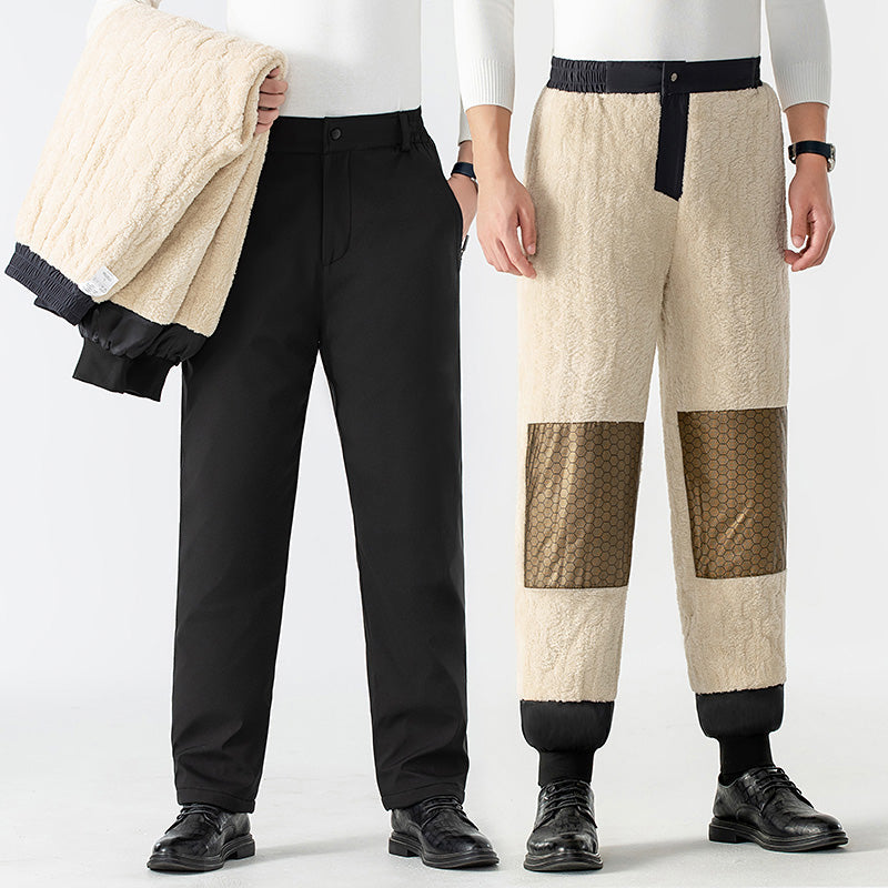 🧥Three-Layer Warmth, Graphene Knee Protection❄️ Men's Thermal Padded Pants – Heat-Locking & Knee Warmth, Lightweight Comfort ✨