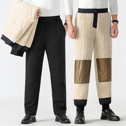 🧥Three-Layer Warmth, Graphene Knee Protection❄️ Men's Thermal Padded Pants – Heat-Locking & Knee Warmth, Lightweight Comfort ✨