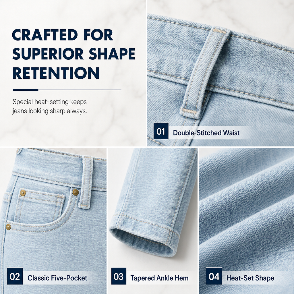 👖High-Waist Sculpting, Slim & Flattering✨ Women's High-Waist Stretch Denim Pencil Pants – Lifts Waistline & Shapes Curves ✨