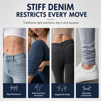 👖High-Waist Sculpting, Slim & Flattering✨ Women's High-Waist Stretch Denim Pencil Pants – Lifts Waistline & Shapes Curves ✨