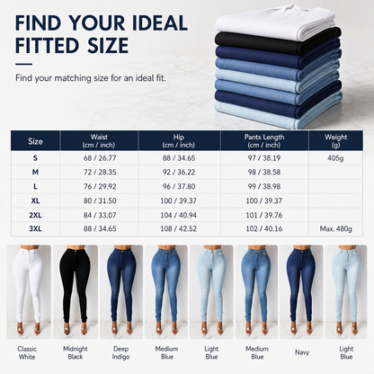 👖High-Waist Sculpting, Slim & Flattering✨ Women's High-Waist Stretch Denim Pencil Pants – Lifts Waistline & Shapes Curves ✨