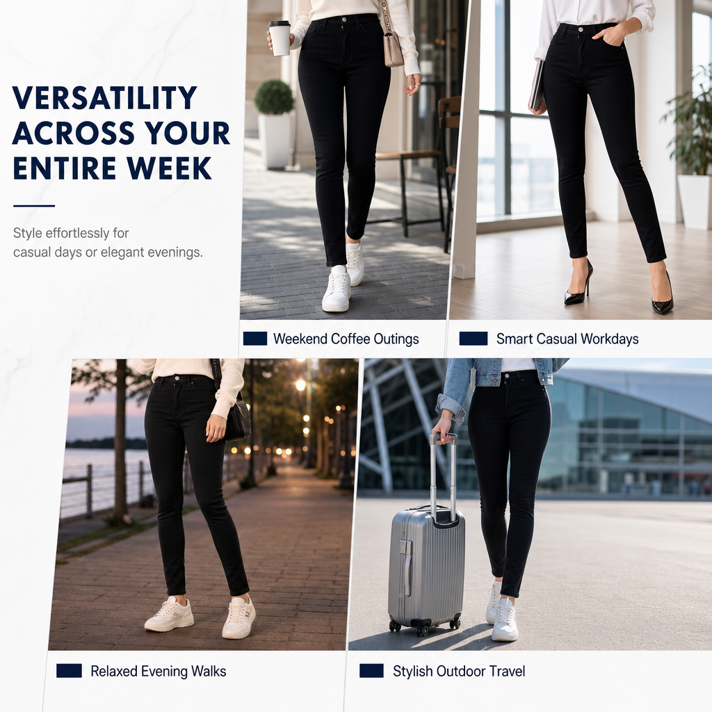 👖High-Waist Sculpting, Slim & Flattering✨ Women's High-Waist Stretch Denim Pencil Pants – Lifts Waistline & Shapes Curves ✨