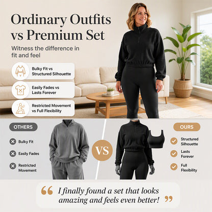 💖Cozy & Skin-Friendly, Sporty Casual👕 Women's Cozy 3-Piece Athletic Set – Soft & Relaxed, Easy Movement ✨