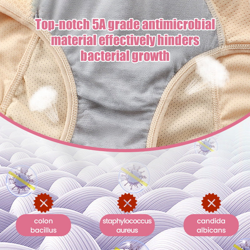 ☁️Breathable Comfort, Seamless Daily Wear✨ Women's High Waist Leak Proof Panties – Breathable Fabric & Soft Skin-Friendly ✨