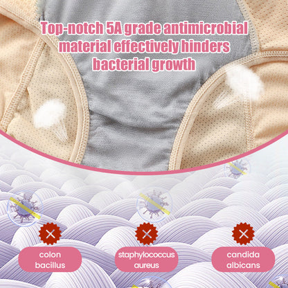 ☁️Breathable Comfort, Seamless Daily Wear✨ Women's High Waist Leak Proof Panties – Breathable Fabric & Soft Skin-Friendly ✨