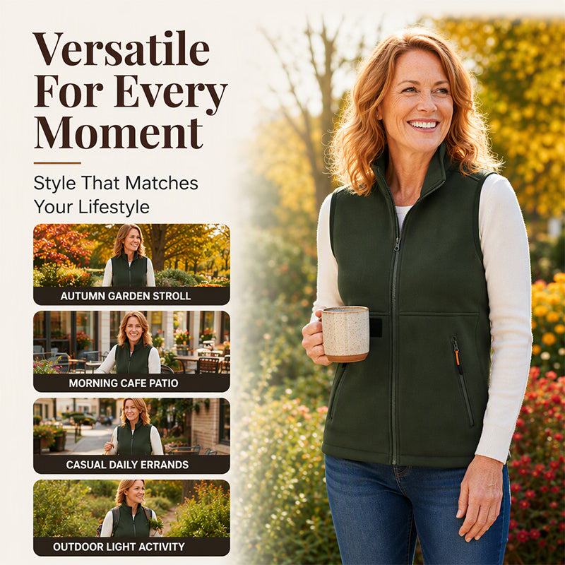 ✨Minimalist & Versatile, Stylish Stand Collar🧥 Women's Winter Thermal Stand Collar Vest – Easy to Style, Everyday Chic ✨