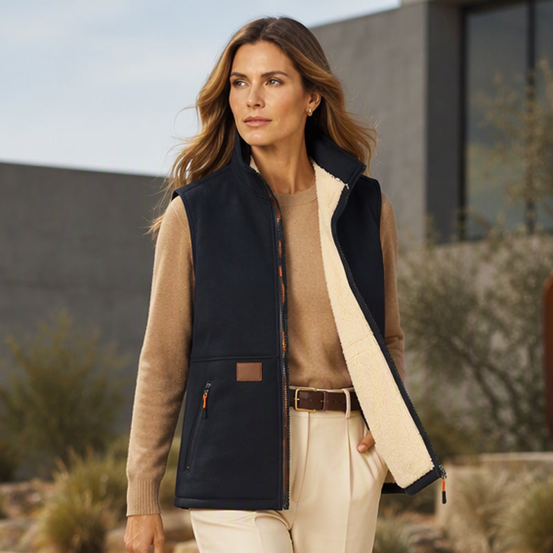 ✨Minimalist & Versatile, Stylish Stand Collar🧥 Women's Winter Thermal Stand Collar Vest – Easy to Style, Everyday Chic ✨
