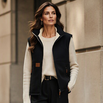 ✨Minimalist & Versatile, Stylish Stand Collar🧥 Women's Winter Thermal Stand Collar Vest – Easy to Style, Everyday Chic ✨